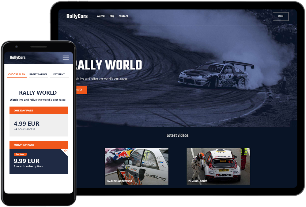 FIA world championship streaming platform on desktop and mobile